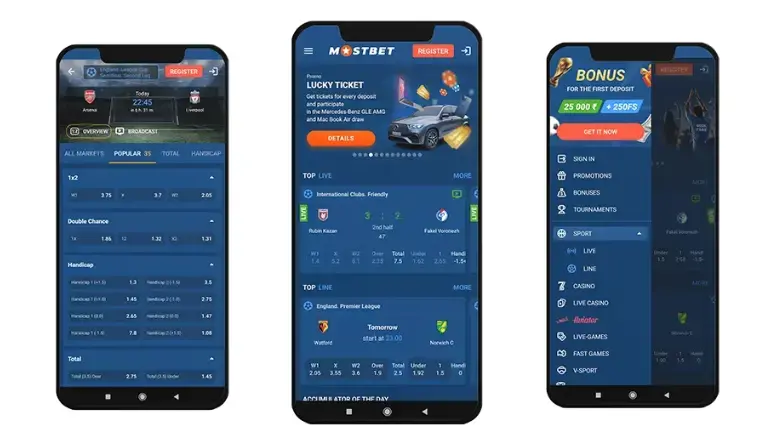 MostBet mobile version